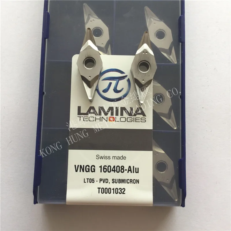 VNGG160408ALU LT05 оригинальные карбидные вставки для лезвия Lamina CNC алюминиевые токарные