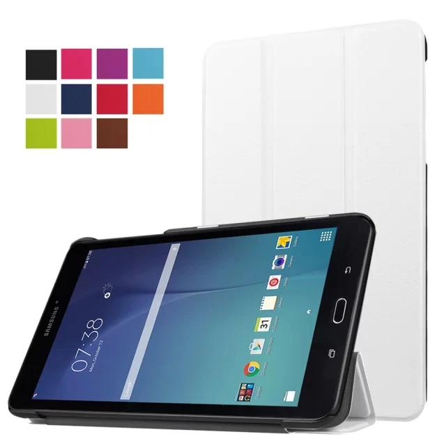KST white Роскошный Магнитный стенд из искусственной кожи чехол для samsung galaxy tab E 9,6 T560 T561 9,6 дюймов планшет folio бизнес смарт-чехол 4 в 1 - Цвет: KST white