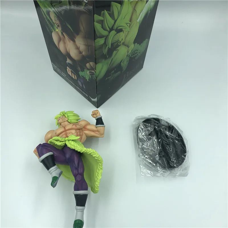 Dragon Ball Z Super Broly Movie Ver. Зеленые волосы против Гоку броли Супер Saiyan боевой формы ПВХ Фигурки Модель DBZ 24 см