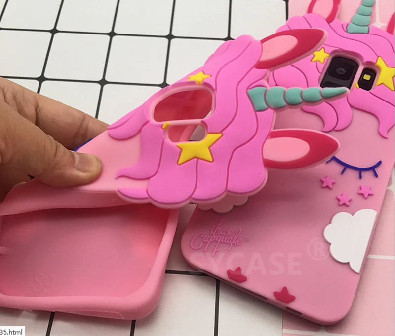 SYCASE Cute Unicorn Eyelash horse Shell For Motorola G6 Plus Case All-inclusive silicone Anti-knock Cover women Moto C |