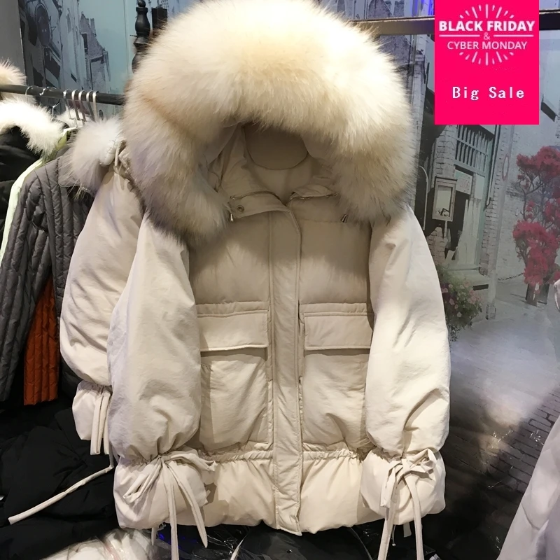 Зимнее Новое модное пальто на утином пуху с вышивкой короны женский теплый