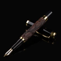 dika wen 891 luxury dragon pen gold clip stationery ink pen gifts pencil box office stationery 0 5mm nib metal fountain pen