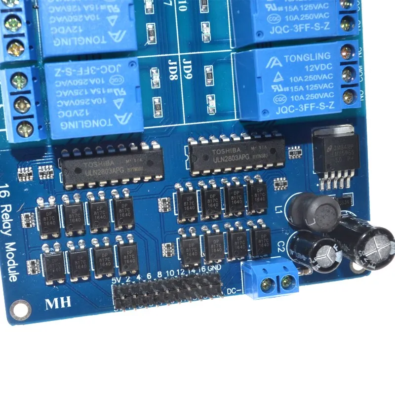 2016 китайская оптовая торговля 12В 16 канальный релейный модуль для arduino ARM PIC AVR DSP