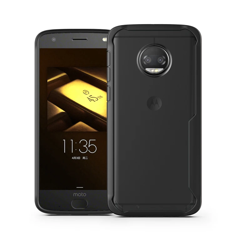 Черный Противоударный чехол для Motorola Moto G6 Plus, чехол для Motorola G5S, чехол s G 5S 6, кристальная задняя крышка для Motorola G6, чехол G6Plus - Цвет: Черный