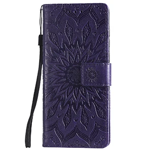 KT-TYH-Purple Чехол для VIVO Y95 Y93 Y91 Y53, флип-чехол в виде книги, кожаный чехол, роскошный 3D тиснение в виде подсолнуха, чехол для телефона из искусственной кожи, кошелек, подставка, Fundas - Цвет: KT-TYH-Purple