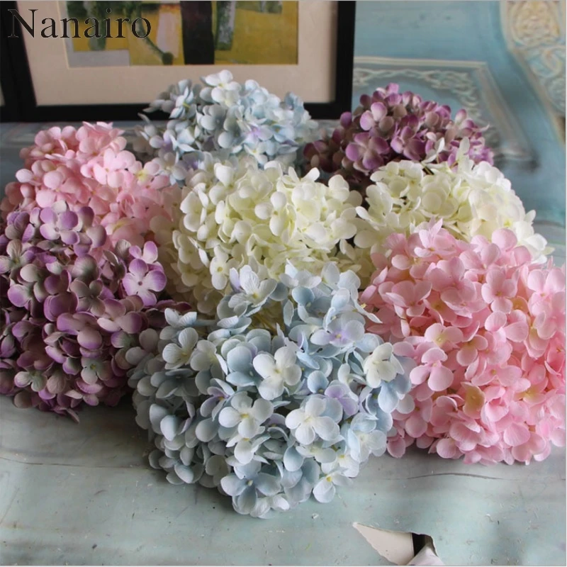 176 Petal/Flower Cheap Artificial Hydrangea Flower Ball DIY Silk Hydrangea Accessory for Home Wedding Decoration Fake Flores