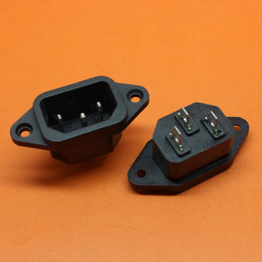 1 шт. новинка Лидер продаж черная розетка с 3 контактами IEC320 C14 входная переменного