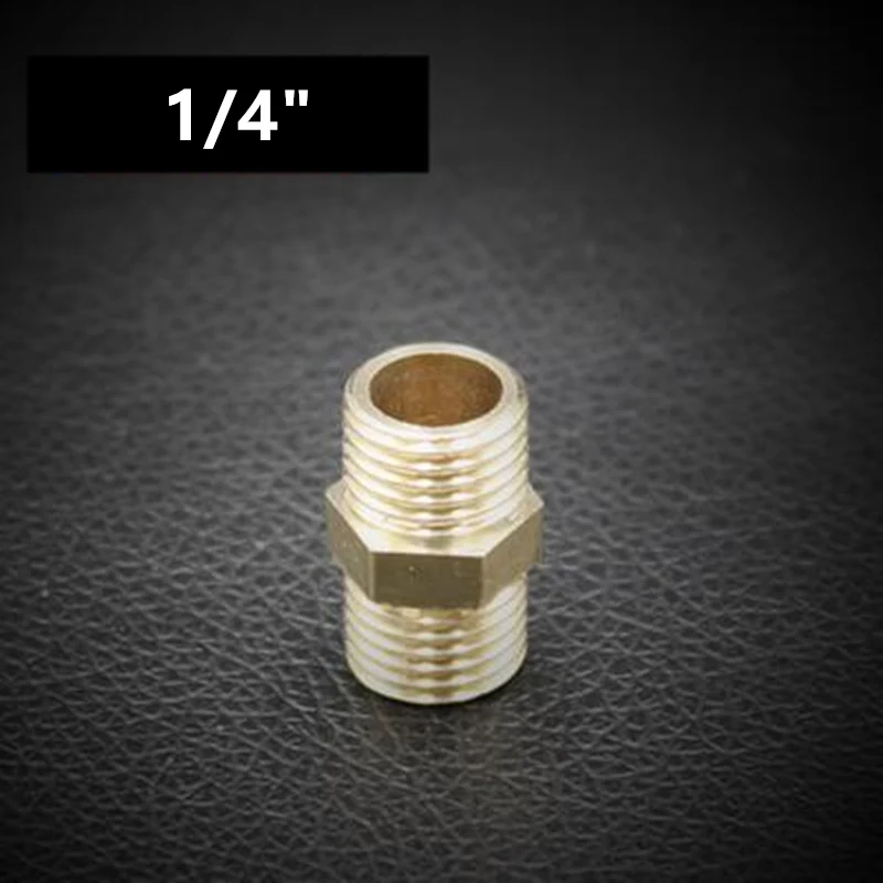 1l4 1/" 1/4" 3/" 1/2" 3/" 1" наружная резьба, латунная труба, одинаковая понижающая ниппельная арматура, латунные быстроразъемные адаптеры - Цвет: 1l4