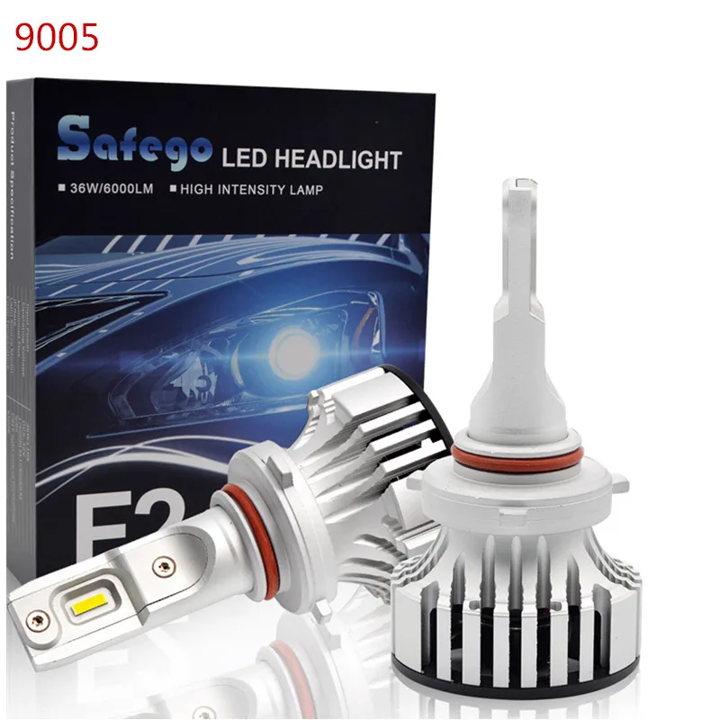 Safego 36 Вт H11 H4 H7 Автомобильный светодиодный фар и лекарственных средств(FDA Safego H8 H9 9005 9006 лампы 2 супер яркий светодиодный чипы 6000Lm авто лампа белого 6000 K