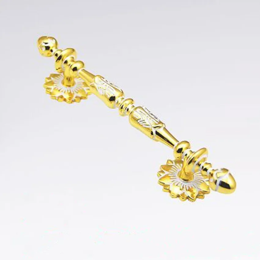 128 мм современный модный роскошный белый золотой шкаф ручки для дверей 64