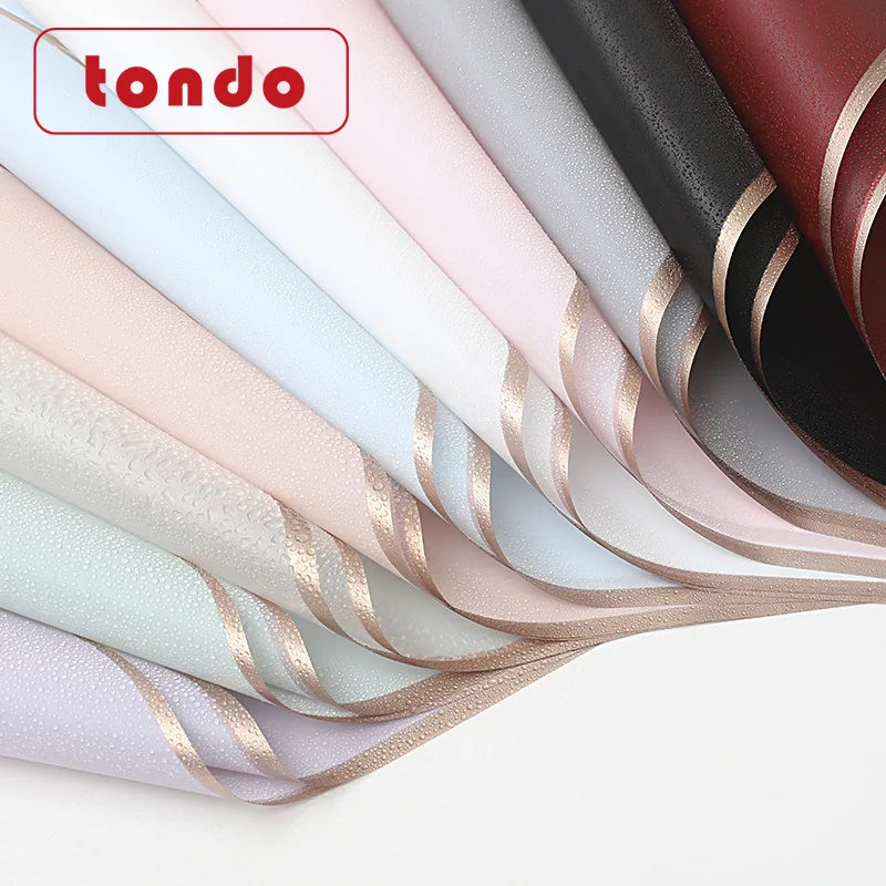 

58X58cm Waterproof Gold Flower Wrapping Paper Florist Supply Gift Wrapping Paper Handmade Material Decor for Home