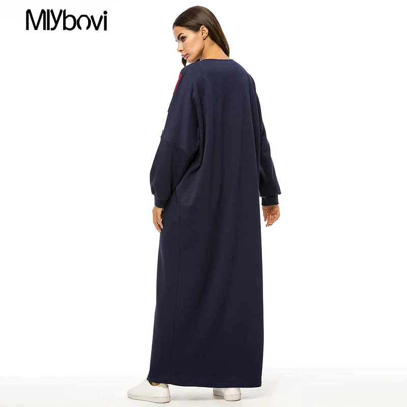Vestido женский кафтан арабский абайя Дубай лоскутное женское мусульманское платье