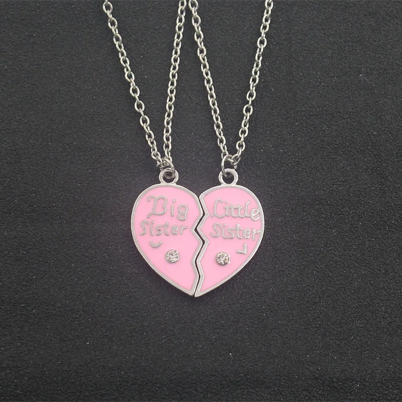 Большая Сестра младшая сестра Кристалл Цепочки и ожерелья большой SIS Little