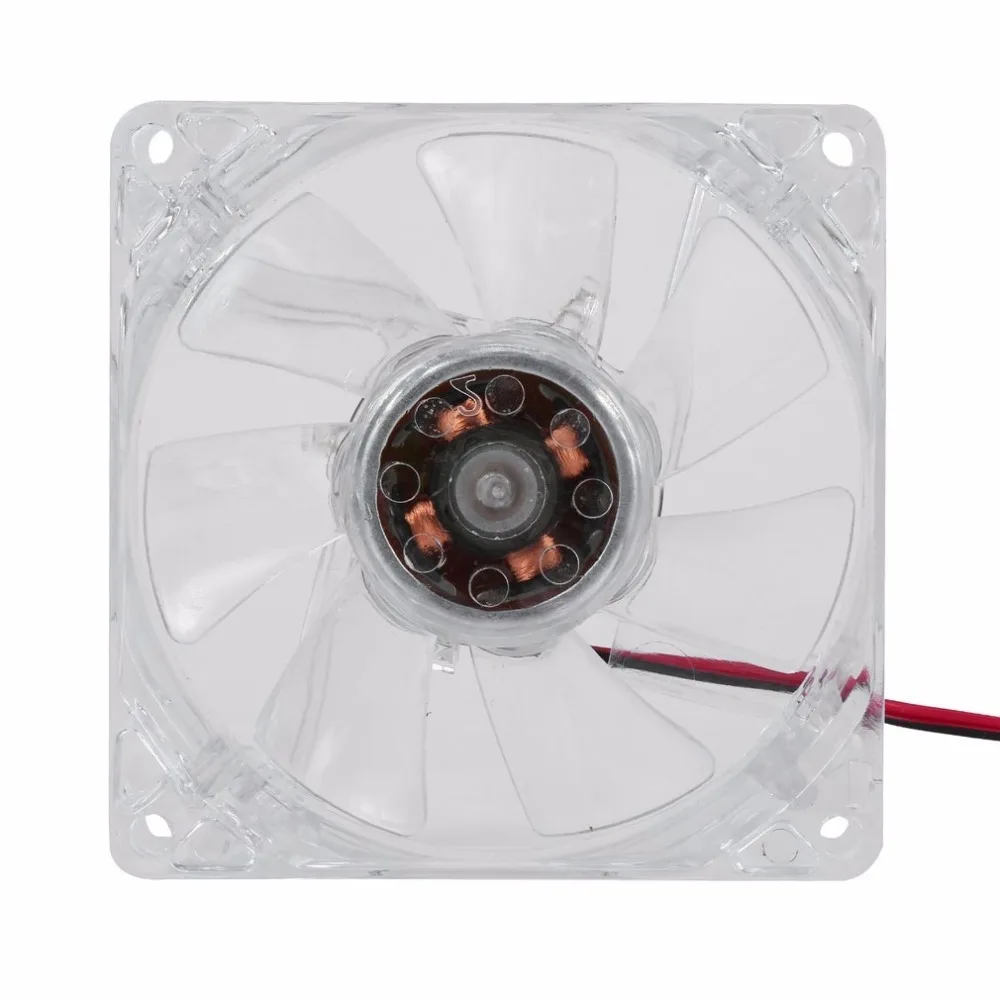 12V 0.20A 80x80x25mm вентилятор компьютера 4 светодиодный бесшумный ПК компьютер чехол