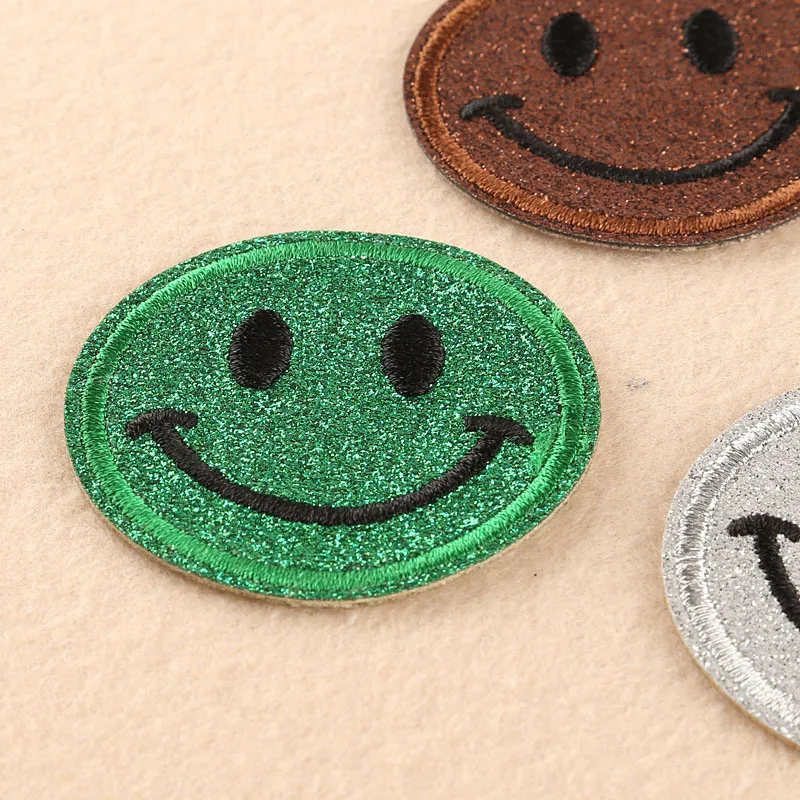 DIY вышивка патч круг мультфильм наклейки для одежды Emoji нашивки украшения