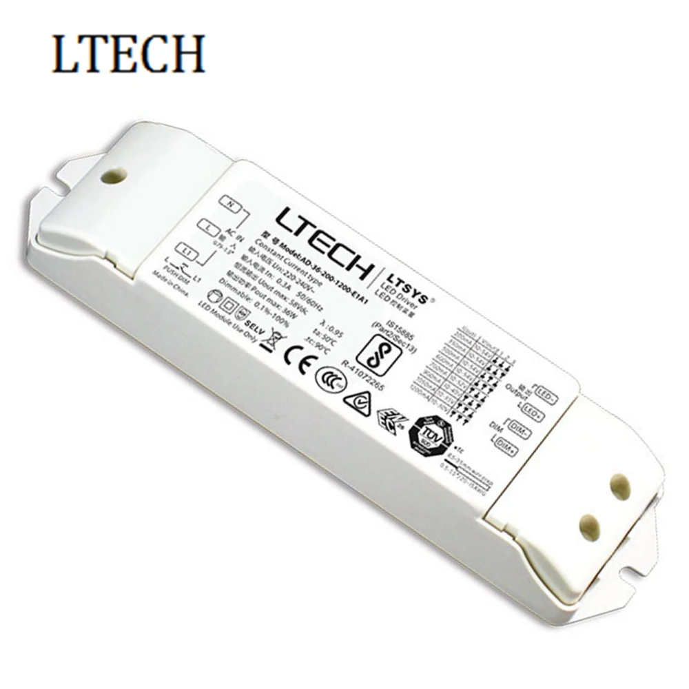 LTECH драйвер светодиодной ленты адаптер питания 0/1-10 в 36 Вт AD-36-200-1200-E1A1 светодиодный
