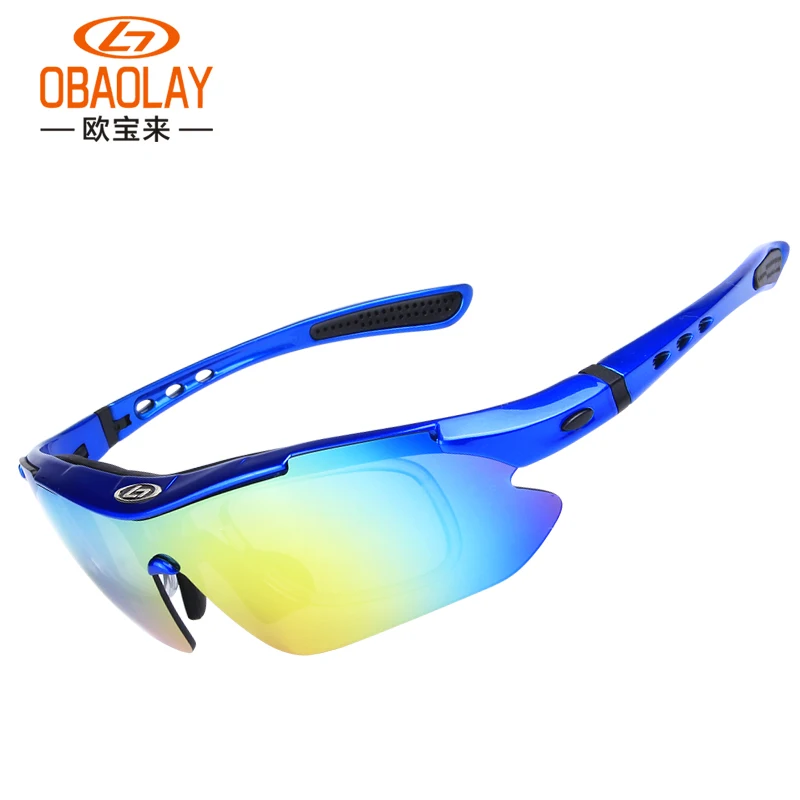 OBAOLAY Polarized Cycling Glasses 5 Lens Anti Driving Sunglasses Ultra-light Anti-UV400 Fishing Eyewear Equipment | Спорт и