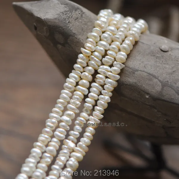 

3*4MM / 5*7MM 1Strand/Pack AA White Natural Freshwater Pearl Loose Bead Strands Jewelry Beads