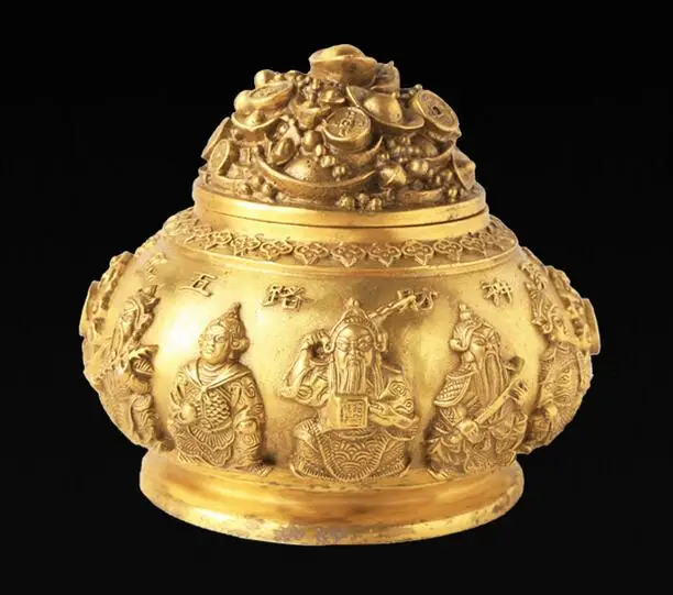 Чистая медь five god of богатство cornucopia предметы мебели домашний Декор маленький