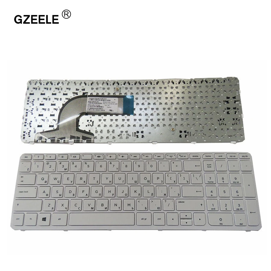 Русская клавиатура GZEELE для ноутбука HP 15 f000 g000 h000 r000 F G H Φ e063TX e042 e064 RU белая|keyboard for