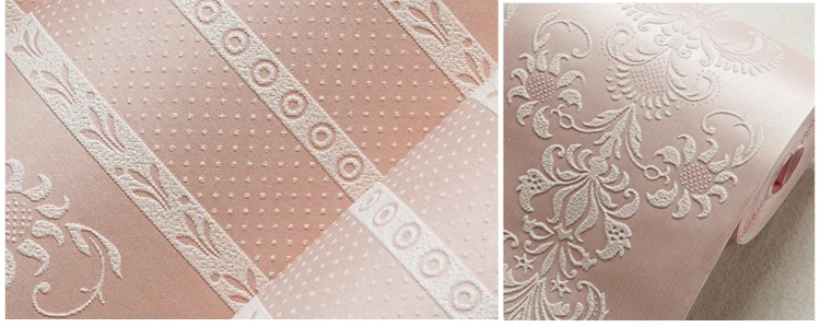 3D Fabric Mural wallpaper Pink/Blue modern striped wall paper Home Decoration wallpapers papel de parede tapete 10 Meter