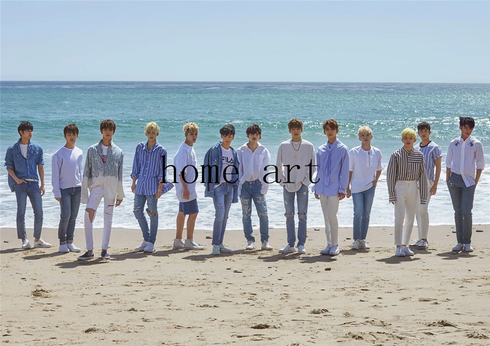 Корейская группа seventeen плакат ясное изображение наклейки на стену украшение дома хорошее качество печать белая бумага с покрытием домашний арт бренд
