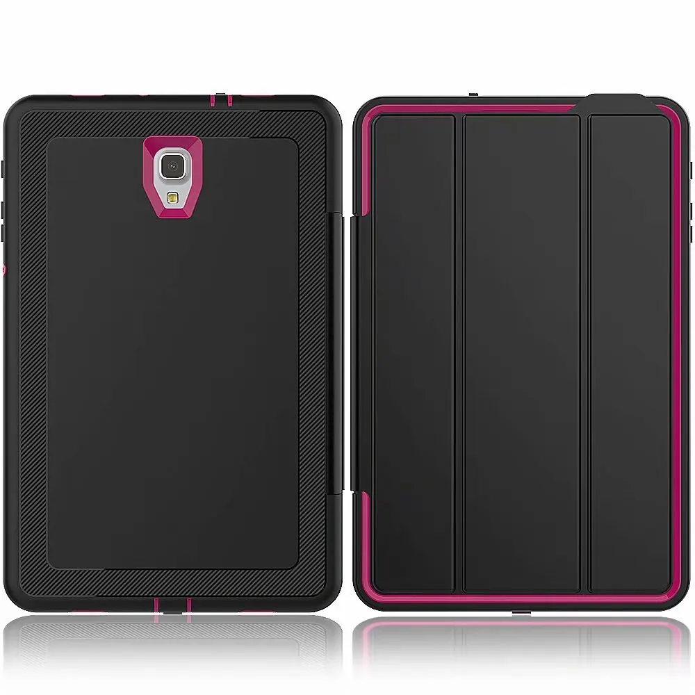 Rose Чехол с полной защитой для samsung Galaxy Tab A 10,5 SM-T590 T595 T597 безопасный противоударный сверхпрочный Твердый чехол из ТПУ с подставкой - Цвет: Rose
