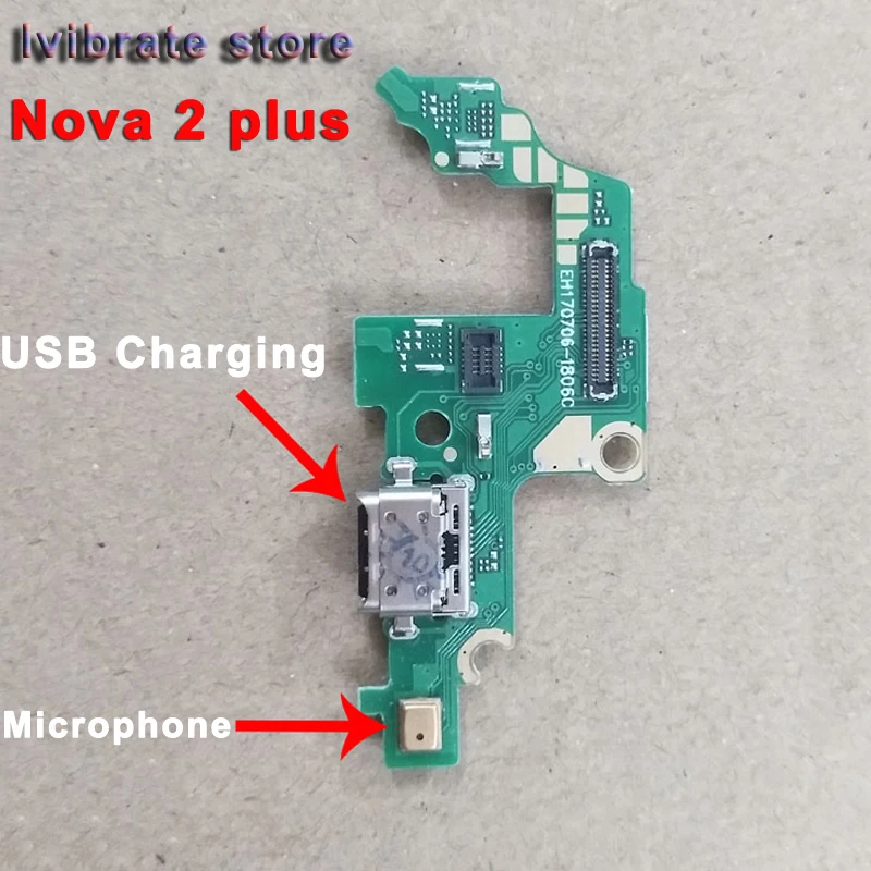 Для Huawei Nova 2 plus USB зарядное устройство Порт платы гибкий кабель Крышка Nova2 Nova2plus