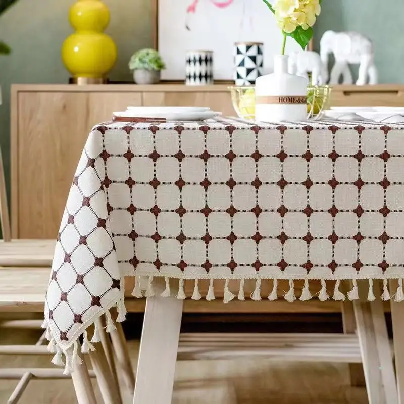 Coffee Table Desk Cover Round Rectangle Tablecloths with Flower Pattern | Дом и сад