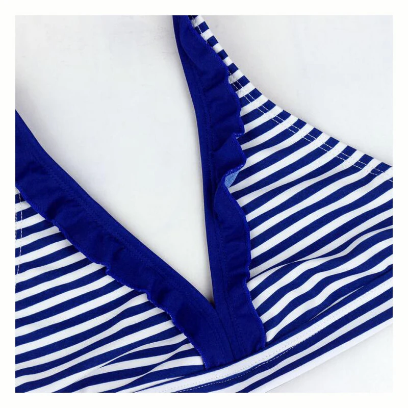 Новинка лета 2017 детское бикини в полоску Раздельный купальник из двух частей для