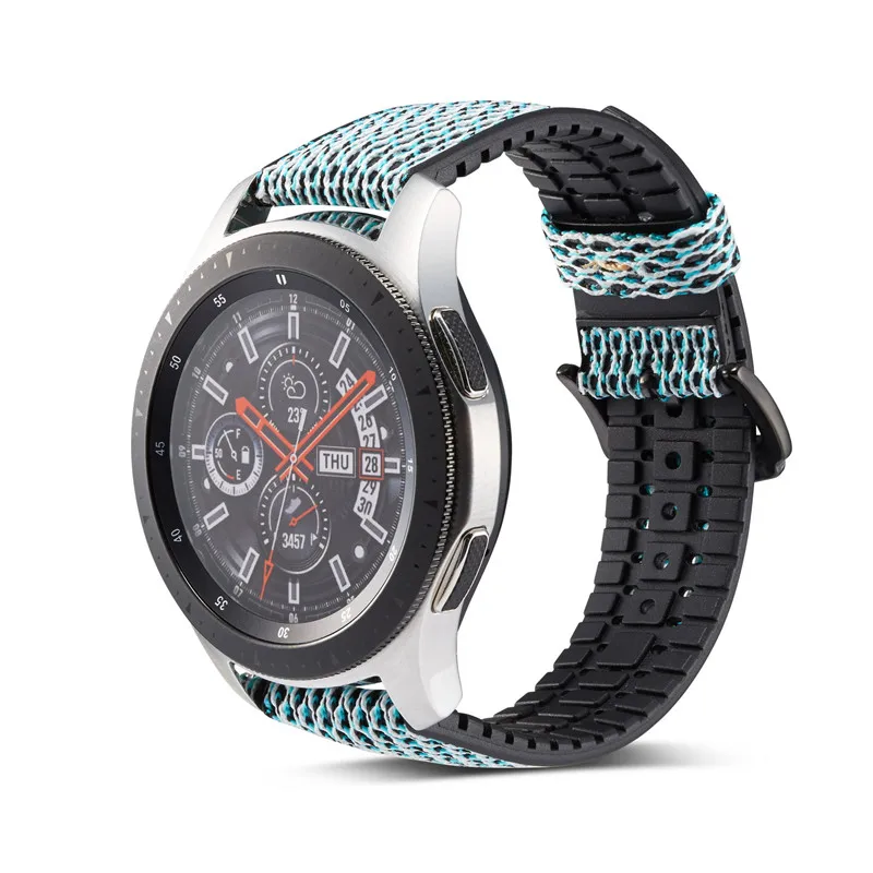 Green Silicone Strap 22/20mm for Samsung Gear S3 s2 Frontier Classic galaxy watch active 42mm 46mm band huami amazfit bip huawei GT 2 - Band Color: Green
