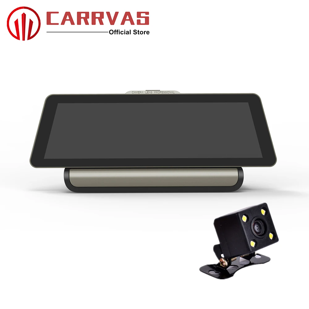 CARRVAS Android 5,0 DVR автомобильный навигатор 9,88 дюймов 1600*400 HD 1080P Автомобильный gps навигатор с камерой WiFi Bluetooth g-сенсор FM DVR