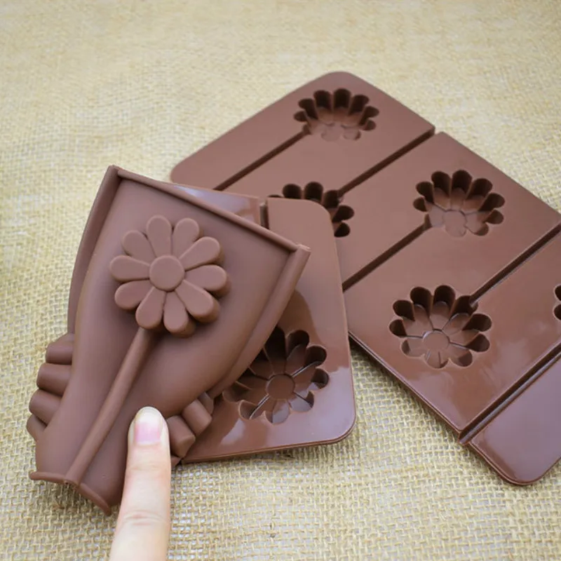 Форма для леденцов 5 цветов форма из силикагеля шоколадных тортов выпечки