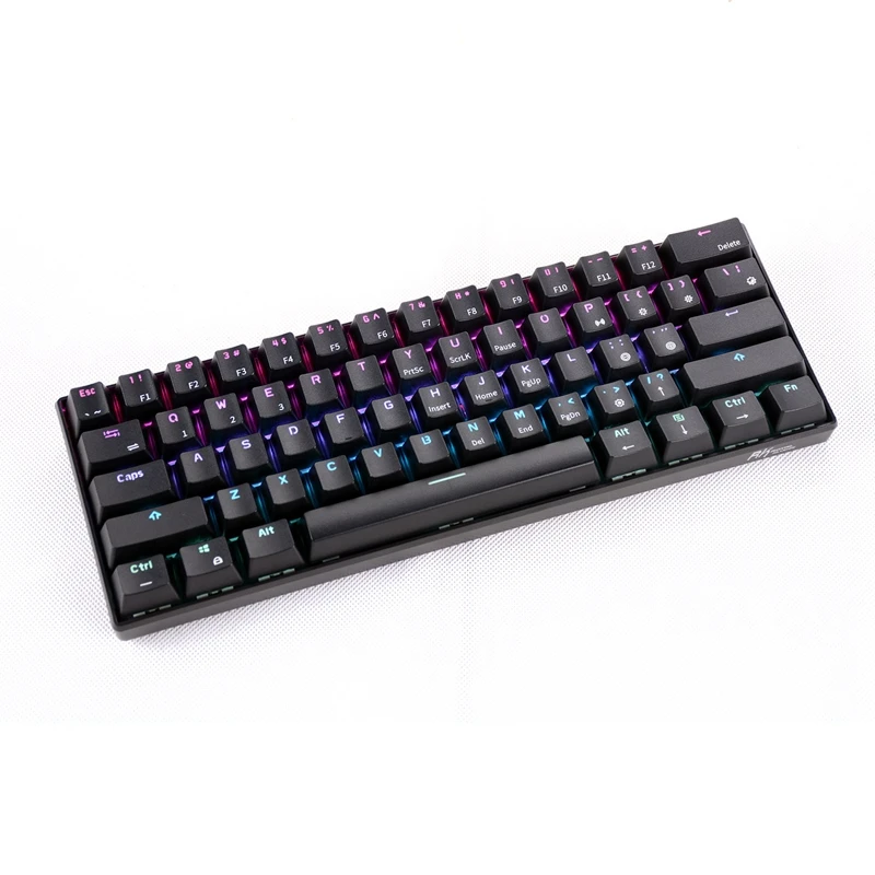 RK61 Беспроводная Bluetooth Механическая игра портативная клавиатура 61 клавиша Rgb