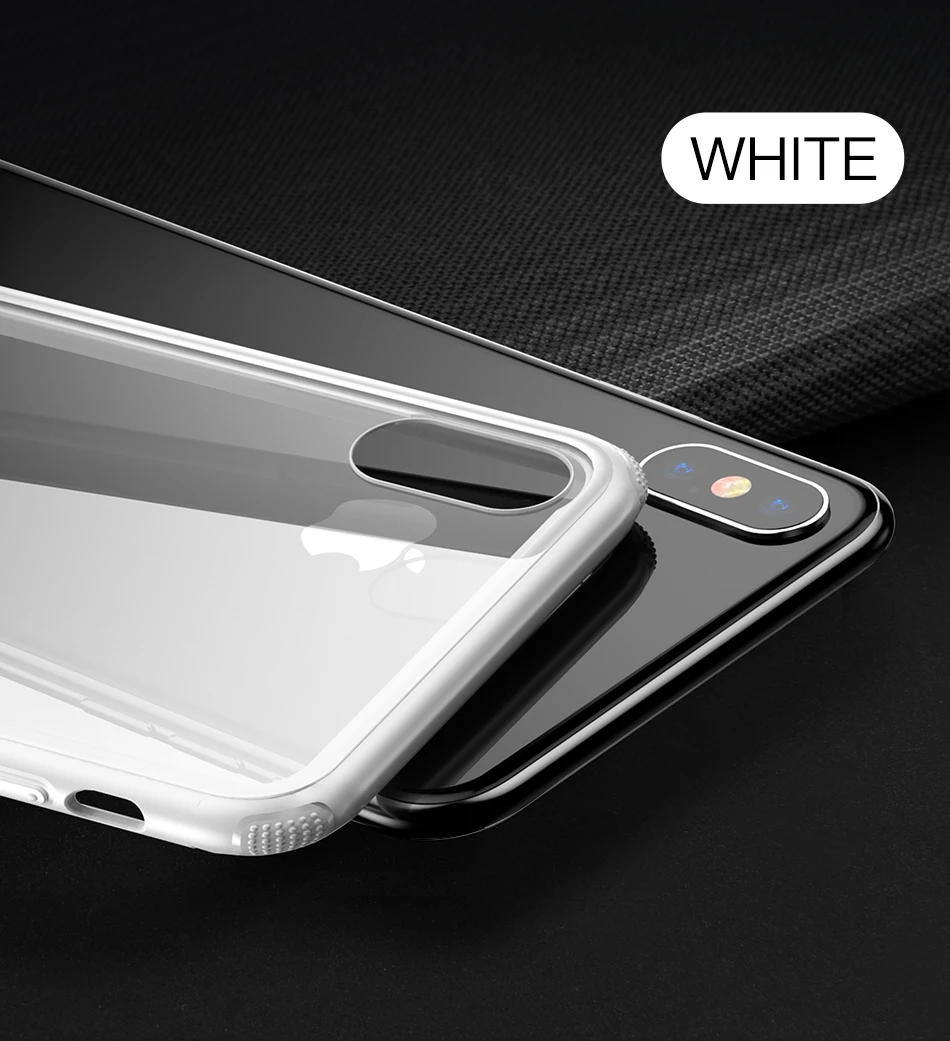 Baseus роскошный чехол из закаленного стекла для телефона для iPhone Xs XR Xs Max защитный чехол s Мягкий чехол с краями из ТПУ задняя крышка чехол для телефона