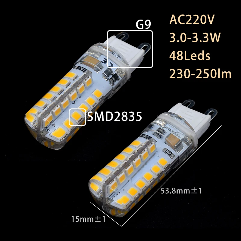 48 G9 Lkltfx 3 Вт 2 1 Вт G9 G4 светодиодный SMD3014 48 60 Светодиодный S 220V 12V g 9 Точечный светильник светодиодный светильник вниз светильник светодиодный лампы теплый белый/белый Светодиодный прожектор 24 32 104 светодиодный s - Испускаемый цвет: 48 G9