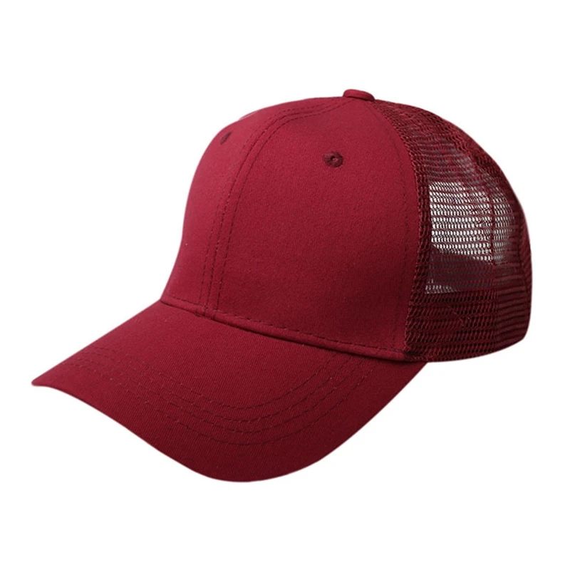 Конский хвост бейсболки женские грязный булочка Snapback Лето сетчатые шляпы повседневное спорта тенниса кепки s Прямая шляпа кепки