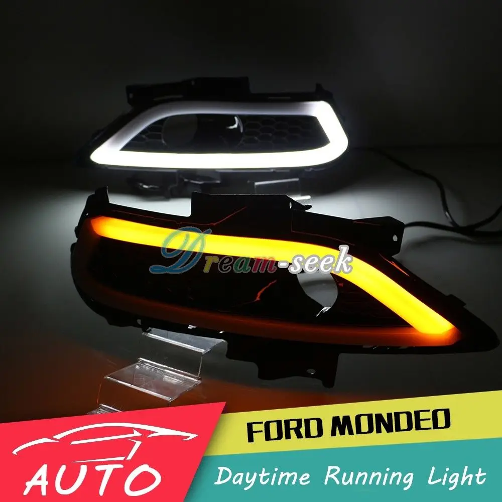 DRL для Ford Mondeo Fusion 2013 2014 2015 2016 светодиодный светильник дневного света реле