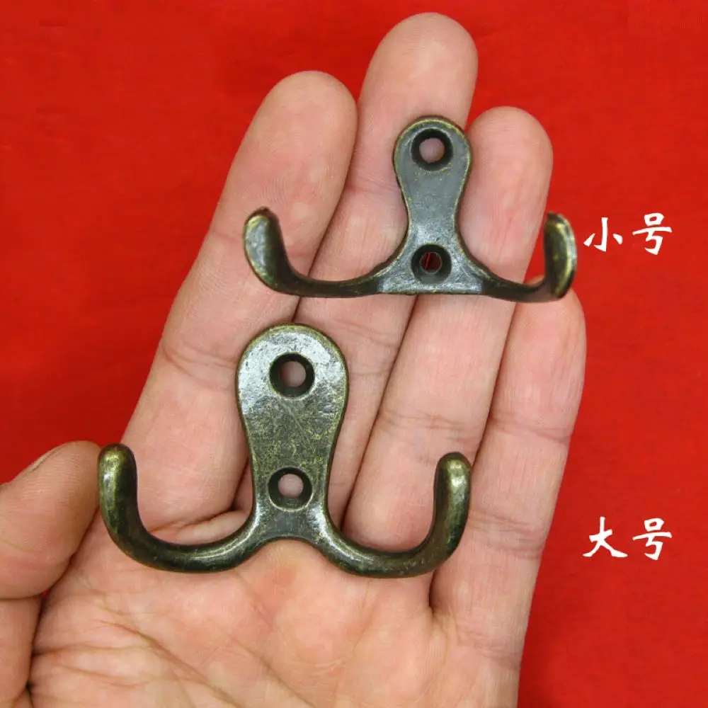 5 шт. крючок для хранения из цинкового сплава винтажный двойной одежды пальто