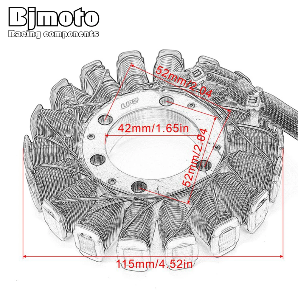

BJMOTO Motorcycle 2C0-81410-00 2C0-81410-01 Magneto Generator Stator Coil For Yamaha YZF R6 YZFR6 2006-2017 Motorbike