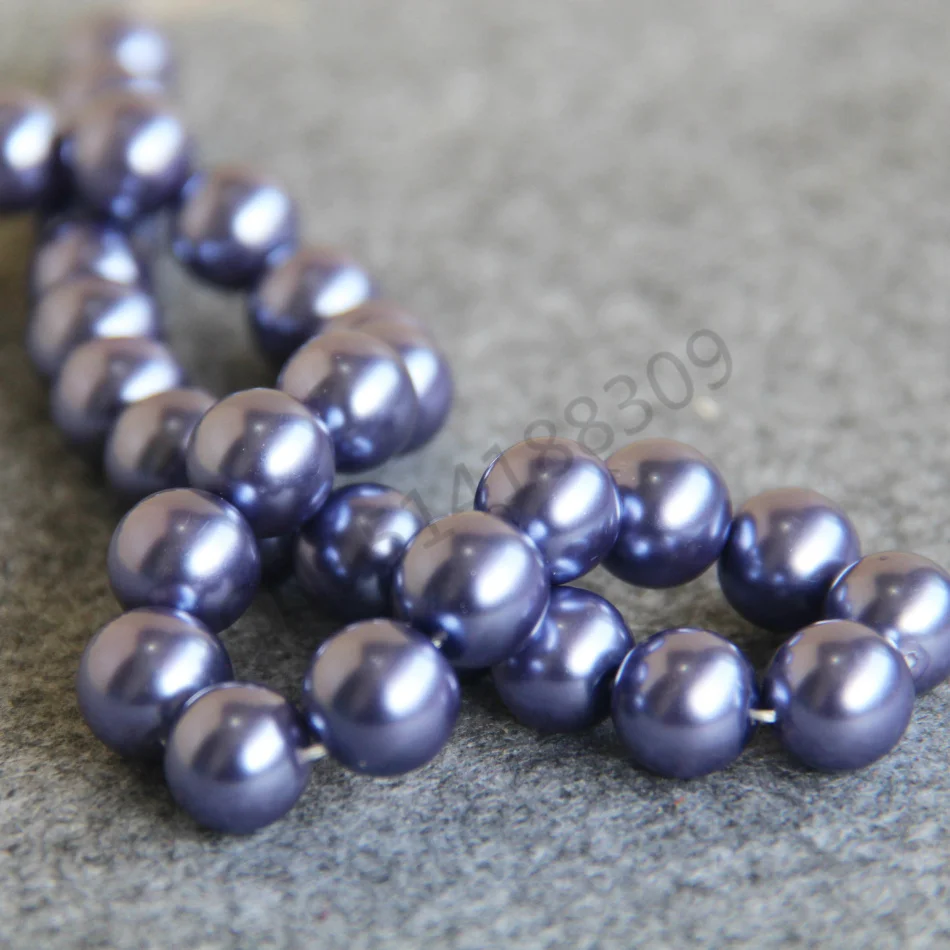 

Necklace Bracelet 12mm Purple Shell pearl beads Seashell DIY gift for women loose beads Jewelry making design 15inch Wholesale