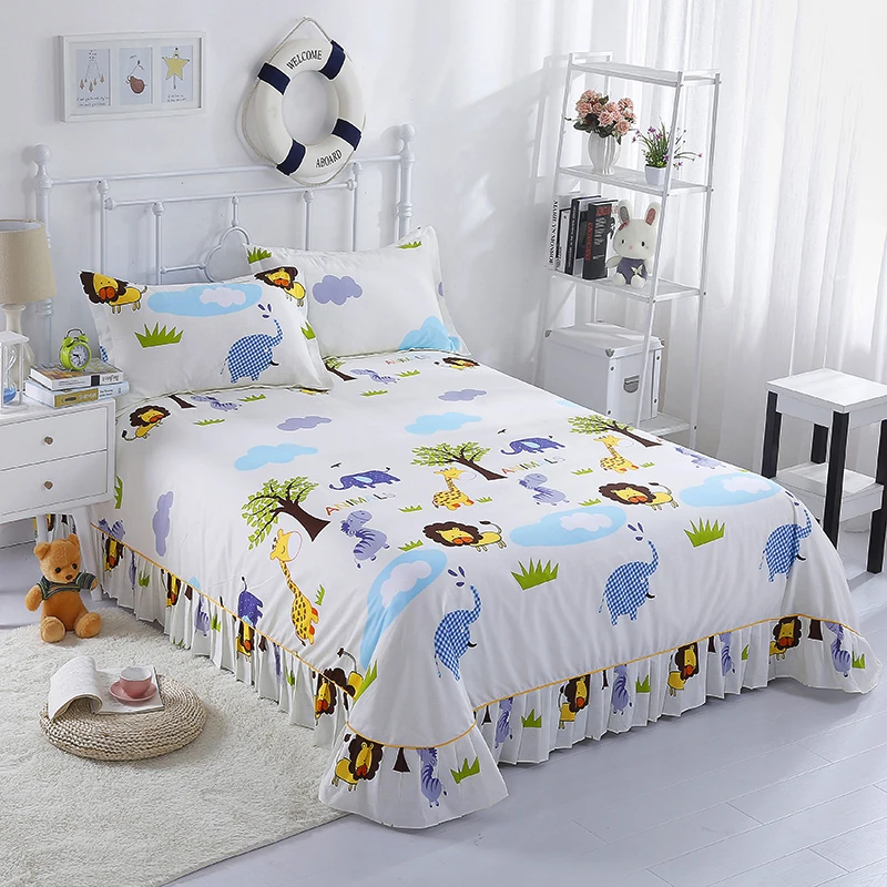 Милые белые + синие текстильные постельные принадлежности для дома из 100% хлопка с