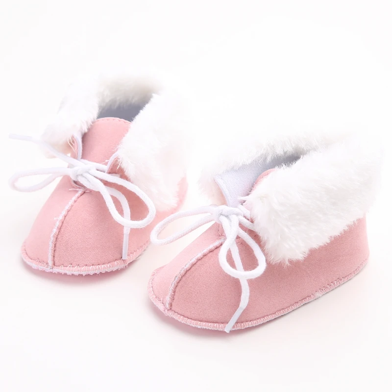 

Christmas Classic Winter Keep Warm Woolen Baby Kids First Walkers Shoes Infant Toddler Crib Babe Soft Solid Boots