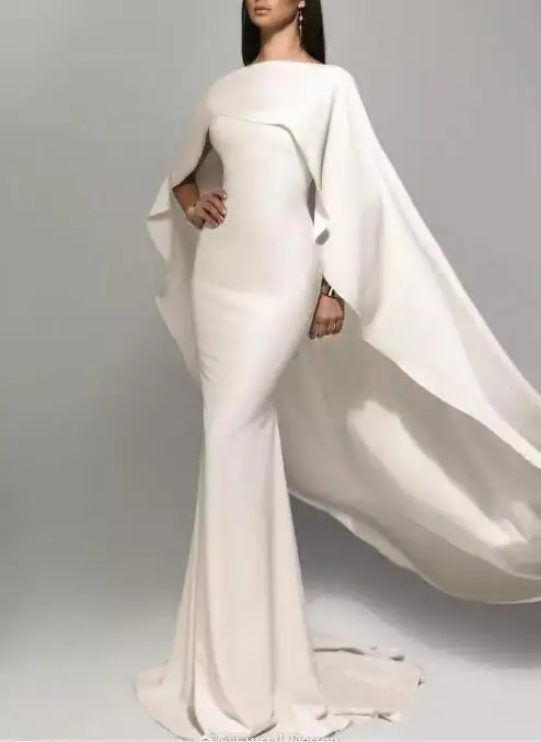 Vestido longo Русалка вечернее платье элегантный Вечерние платья Белый индивидуальный