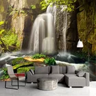 3D обои, Классические водопады, природа, пейзаж, фотообои, гостиная, ТВ, диван, фон, настенная ткань, 3 D