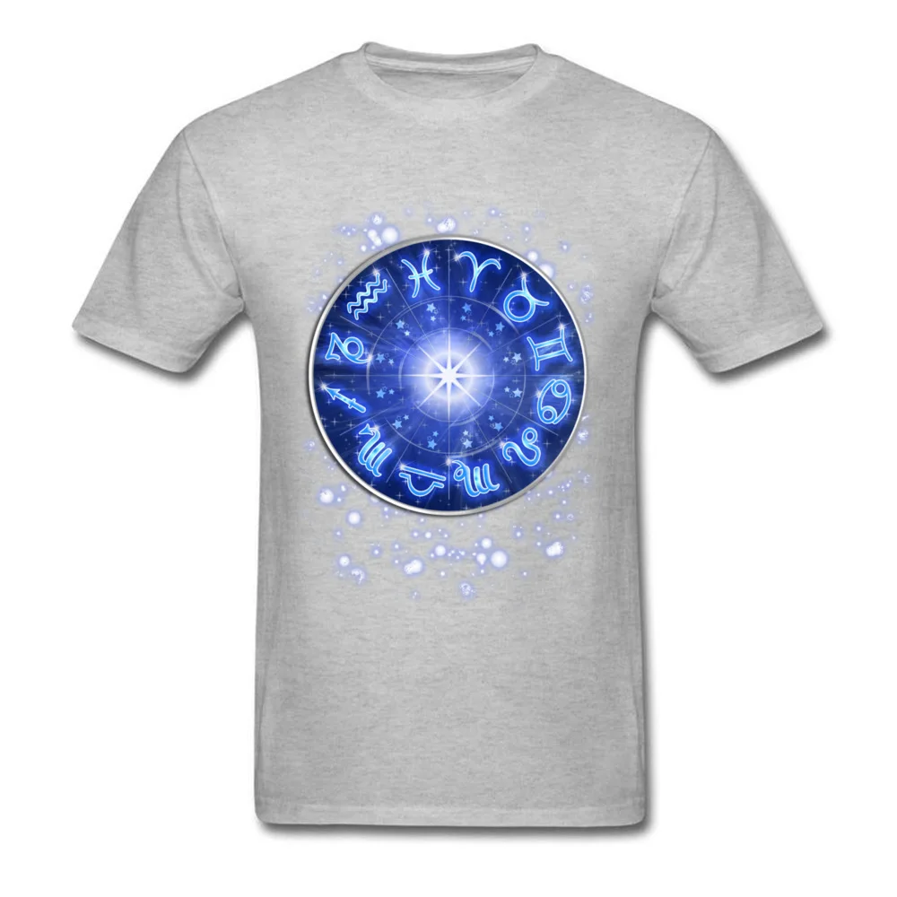 Знак зодиака Синий Galaxy Circle 100% хлопок топы рубашки для мужчин 3D печатных футболки