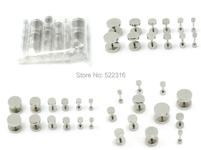 80 шт. анодированные золотые черные радужные синие серьги из нержавеющей стали