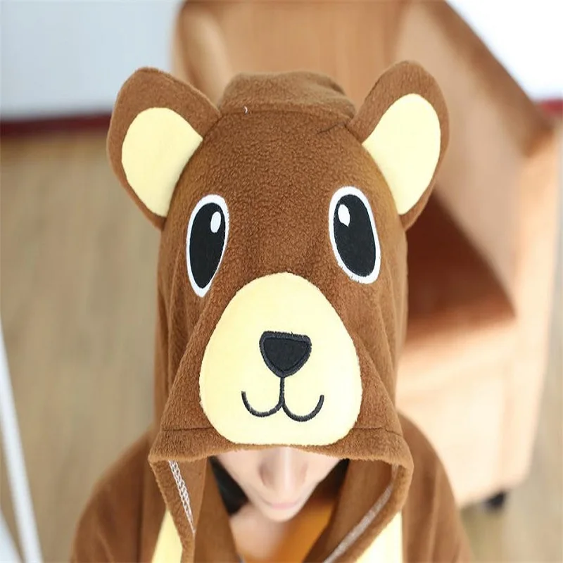 Kigurumi Onesie Brown Bear Pajamas Sleepsuit Sleepwear Anime Cosplay Costume Unisex Cartoon Pyjamas Piece Halloween |