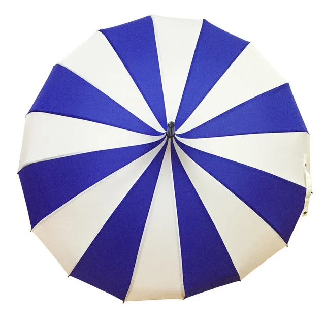 Blue and White 10 шт. классические стильные вечерние зонты в полоску, пагода, зонт от солнца, украшение для праздничного стола, центральный декоративный зонт - Цвет: Blue and White