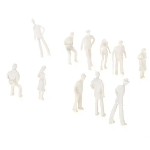 ABWE 100 шт. Неокрашенная модель поезд люди цифры 1:75|people figures|model traintrain model figure |